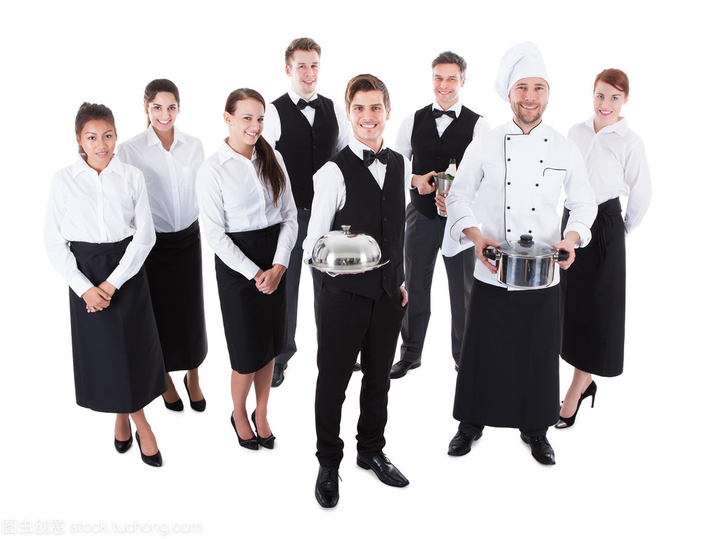 大群服務(wù)員 餐飲服務(wù)的核心力量